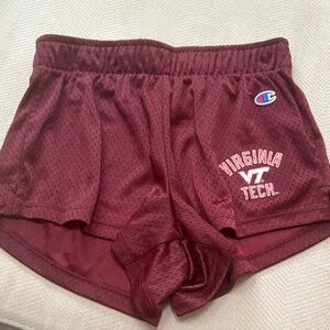 Champion Burgundy Virginia Tech Women's Athletic Shorts. Size XS